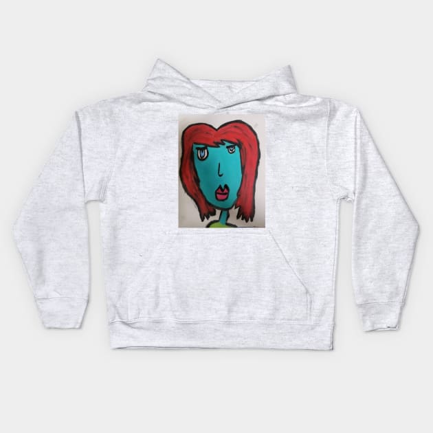 Red Head Kids Hoodie by Blue Closet